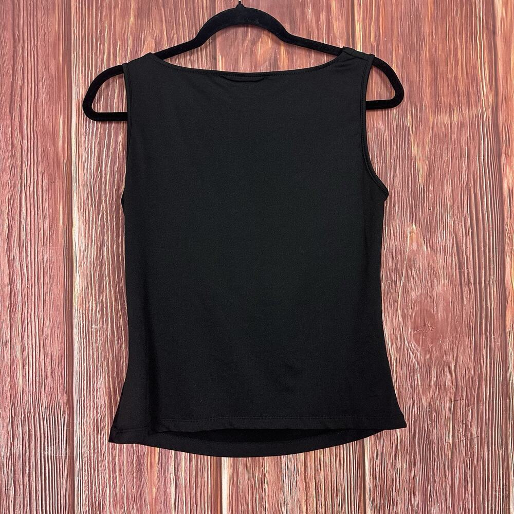 Express Cowl Neck Tank Top Black Y2K Vintage Size Large L Made in USA - Picture 5 of 5